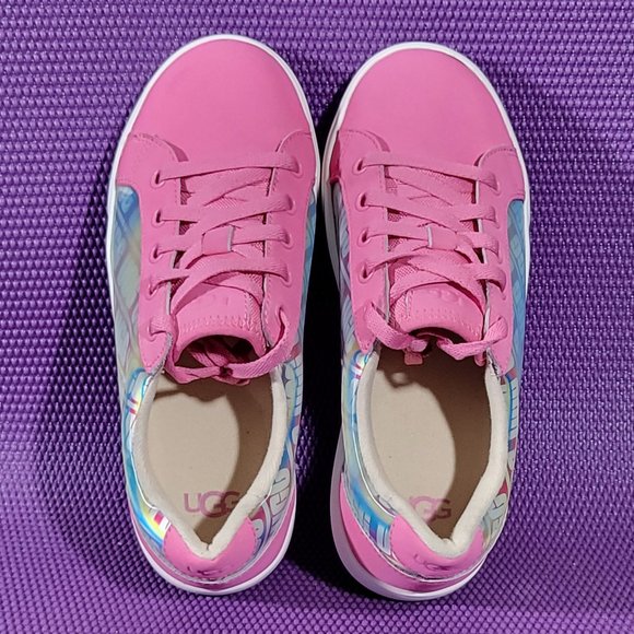 UGG Zilo Chromatic Pink Lenticular Sneakers - Girls Size 3 - Picture 5 of 8